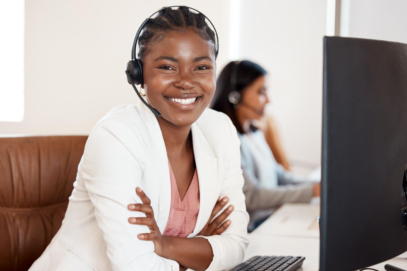 Agente du centre d'appel Chorus Gestion Groupe, disponible 24h/24